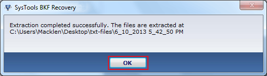 Restore BKF Backup File